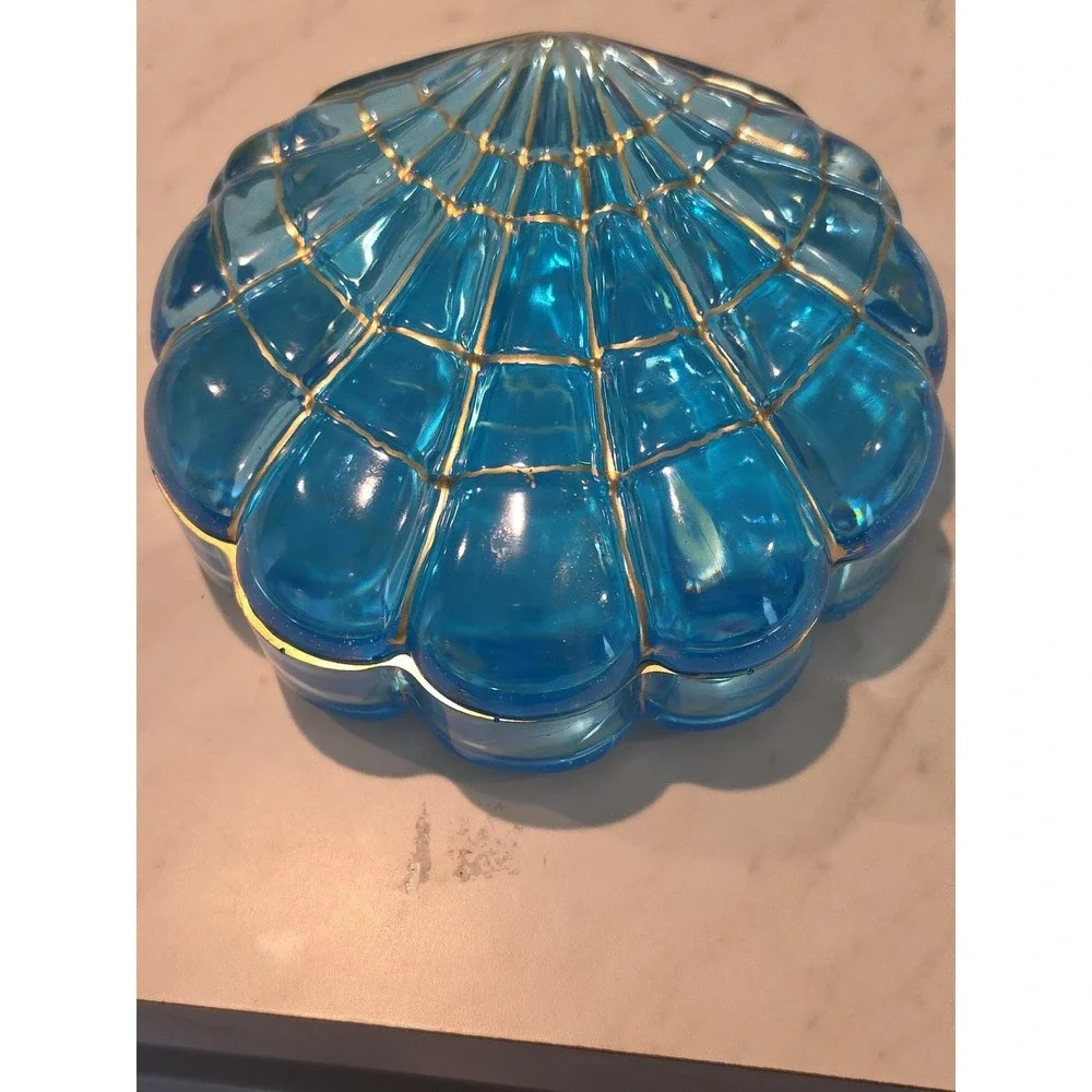 Handmade Resin Clamshell Storage Boxes Trinket Decoration Gift.  1016